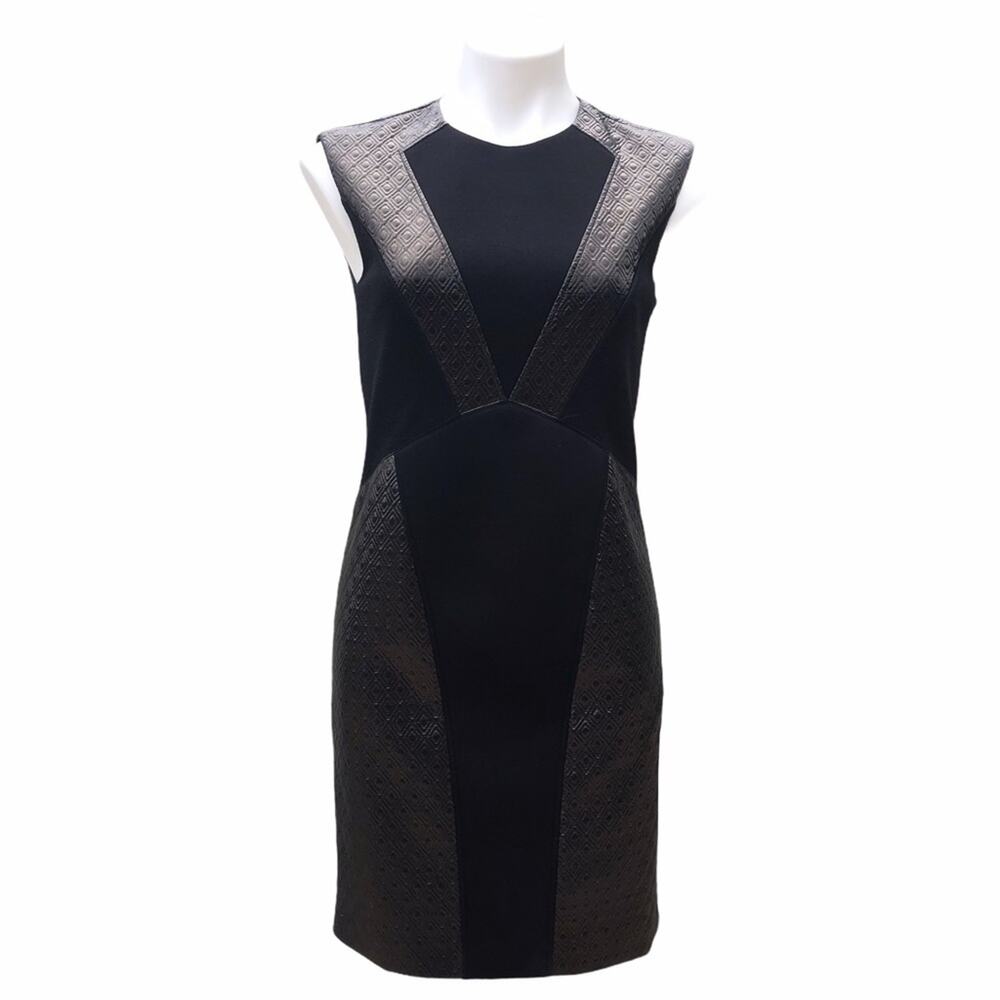Missoni black sleeveless sheath dress fabric neoprene size 4
